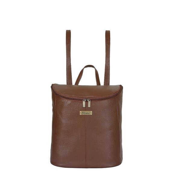 Genuine Leather Brown Backpack Purse for Women – Ladies Travel Daypack Backpack - Picture 1 of 10